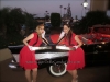 1950's vintage car and pin up girls